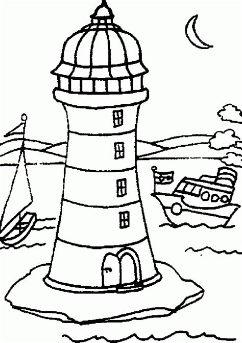 lighthouse coloring page coloring home