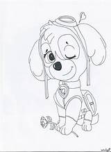 Paw Patrol Coloring Skye Pages Drawing Deviantart Comments Getdrawings Coloringhome sketch template