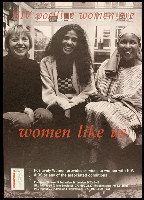 hiv positive women are women like us aids education posters