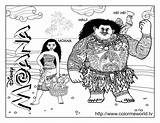 Coloring Moana Pages Kids Printable Disney Color Hei Pdf Children Tui Chief Simple Sheets Maui Princess Template Book Cartoon Print sketch template