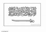 Arabia Saudi Saudita Arabien Arabie Saoudite Kleurplaat Flagge Malvorlage Disegno Fahne Bandeira Ausmalbild Educol Desenho sketch template