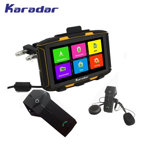 karadar  motorcycle gps   ips screen android waterproof gps  wifi bluetooth fm