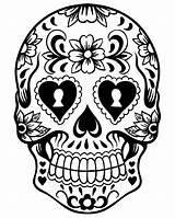 Dead Coloring Pages Skull Printable Kids sketch template