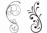 Scrolls Floral Brushes Filigree Drawing Swirly Photoshop Vector Victorian Downloads Psd sketch template