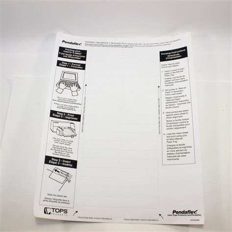 tops products pendaflex template