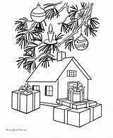 Christmas Coloring Pages Tree Gifts Under Printing Help sketch template