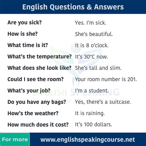 english questions answers speaking