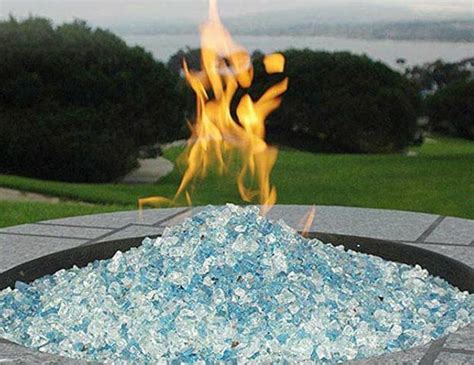 Fire Pit Glass Rocks 10 Pounds Bahama Blend For Outdoor Propane Gas