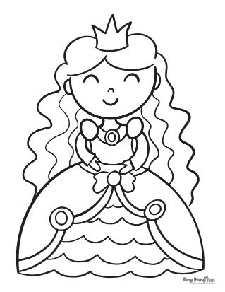 princess coloring pages  printables easy peasy  fun