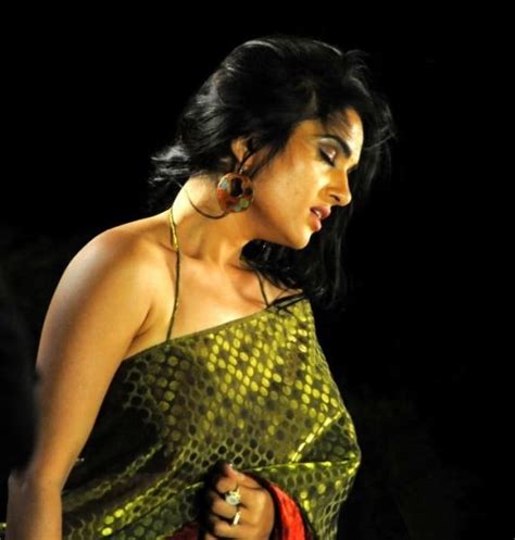 kavya singh hot green saree stills in sorry teacher movie