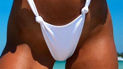 high waisted ‘drawstring bikini bizarre look set to trend this summer