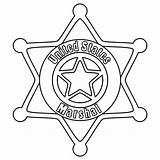 Badge Marshal Coloring Pages sketch template