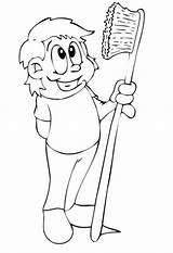 Coloring Pages Brushing Tooth Popular Library Clipart sketch template
