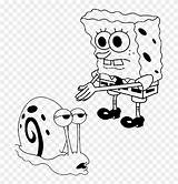 Spongebob Gary Coloringhome Esophagus Pngfind Snail Sponge Squarepants sketch template