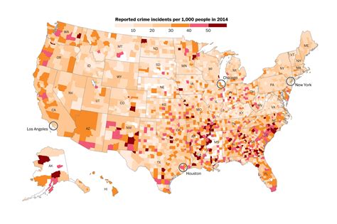 u s crime rates by county in 2014 washington post