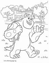 Coloring Monsters University Pages Sulley Inc Monster Colouring Disney Movie Fun Good Printable Print Popular Gif Wants Cool Scarer Awesome sketch template