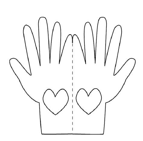 hand outline template sketch coloring page