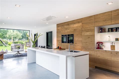 moderne warme houten keuken modern kitchen design interior design kitchen modern kitchen