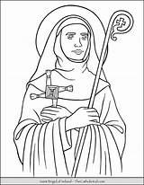 Brigid Coloring Saint Ireland Pages Thecatholickid Catholic sketch template