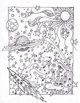 Planetarium Mobile Colouring Pages sketch template
