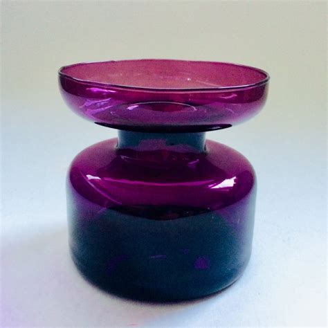 Vintage Purple Glass Vase By Tamara Aladin For Riihimaki