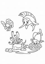 Pesce Pez Espada Spada Swordfish Schwertfisch Malvorlage Pescado Juega Gioca Spielt Fisch Speelt Zwaardvis Koraal Vissen Scarica sketch template