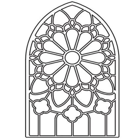 printable stained glass window coloring page