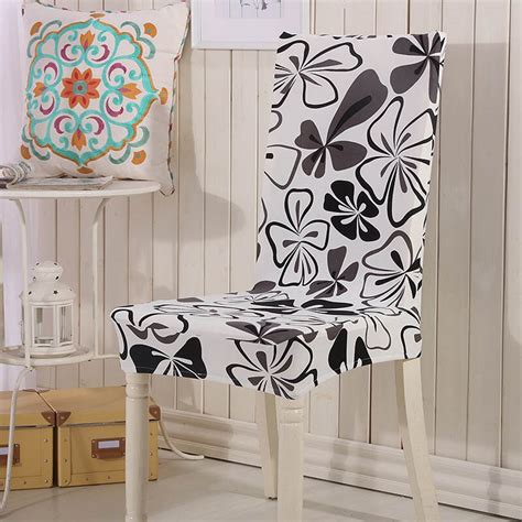 spandex stretch eetkamerstoelen cover bloem printen verwisselbare stoelbekleding elastische