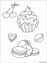 Cupcake Pages Muffins Coloring Color Adults sketch template