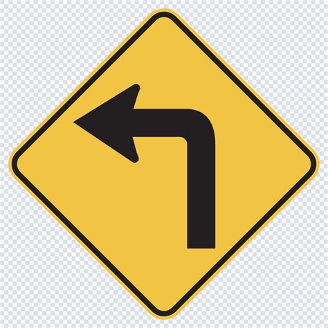 turn left sign vector art icons  graphics