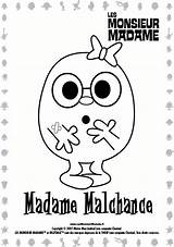 Madame Coloriage Malchance Monsieur Colorier Imprimer sketch template