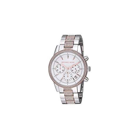 michael kors ritz 2 tone stainless and rose bracelet watch watches from