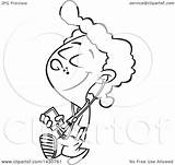 Listening Cartoon Music Walking Boy Mp3 Player Clipart Lineart Illustration Royalty Toonaday Vector Clip sketch template