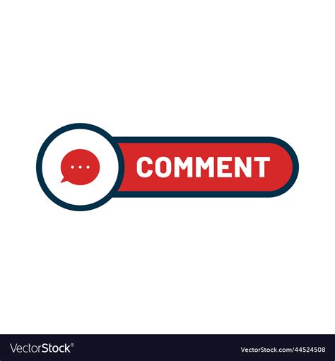 youtube comment button royalty  vector image