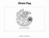 Flag Coloring Illinois sketch template