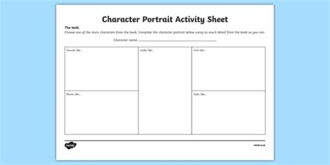 character portrait worksheet worksheet irish worksheet