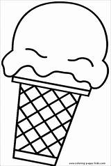 Coloring Pages Food Printable Color Ice Cream Sheets Kids Nature Cone Template Scoop Sheet Pattern Craft Kleurplaat Icecream Simple Print sketch template