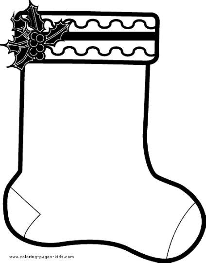christmas stocking coloring pages part