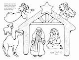 Nativity Manger Coloring Scene Pages Printable Jesus Drawing Line Animals Color Baby Christmas Template Adults Getcolorings Sketch Board Print Paintingvalley sketch template