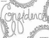 Coloring Pages Confidence Doodle Word Motivational Sheets Alley Drawing Printable Encouragement Self Esteem Doodles Colouring Color Quotes Testing Hand Quote sketch template