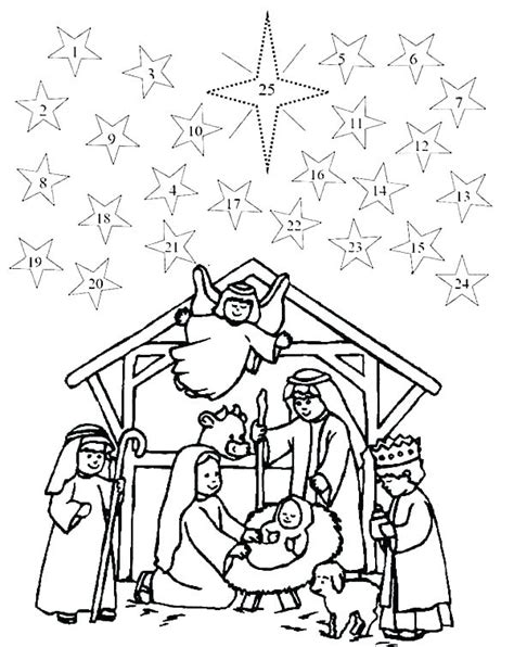 christmas story  advent coloring pages  printable coloring pages