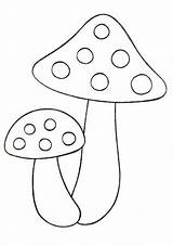Mushrooms Px Easy sketch template