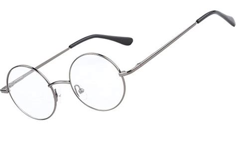 agstum retro round prescription ready metal eyeglass frame small size