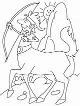 Centaur Coloring Pages Bow Arrow Getcolorings sketch template