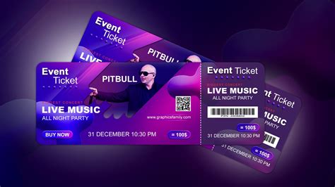concert event ticket design graphicsfamily