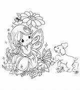 Coloring Fairy Pages Precious Moments Little Printable Kids Beautiful sketch template