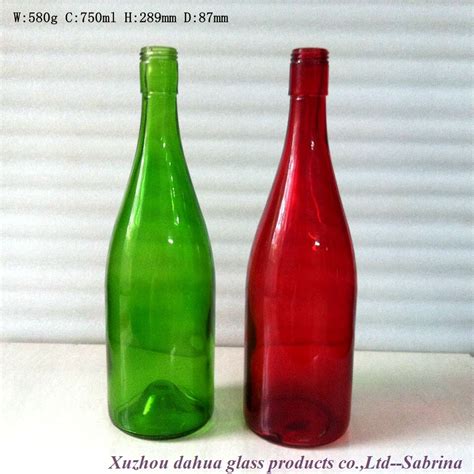 750ml Colored Glass Wine Bottles With Screw Cap Wholesale
