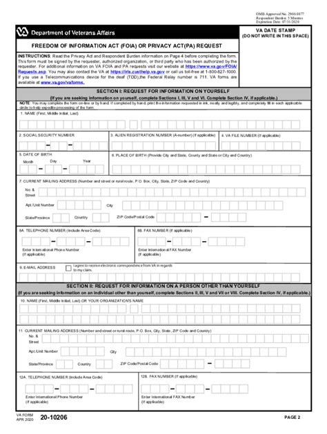 Va Form 20 10206 Fill And Sign Printable Template Online