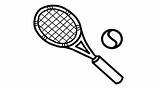 Tennis Racket Coloring Template Pages sketch template