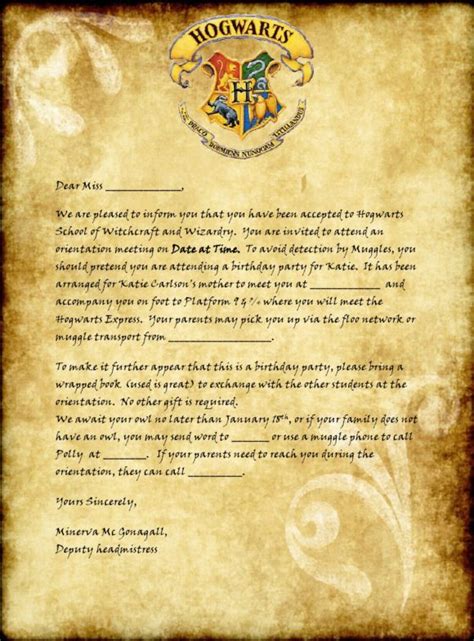 hogwarts acceptance letter printable printable world holiday